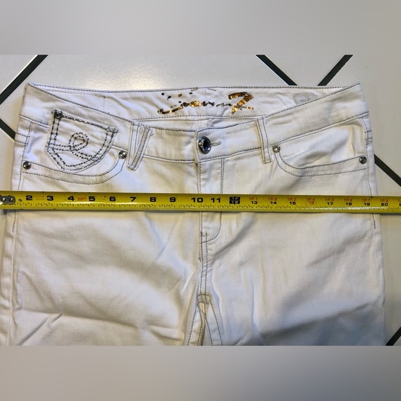 Ladies size 12 Seven7 white denim lightweight jeans-Rocker Slim fit - Picture 2 of 8